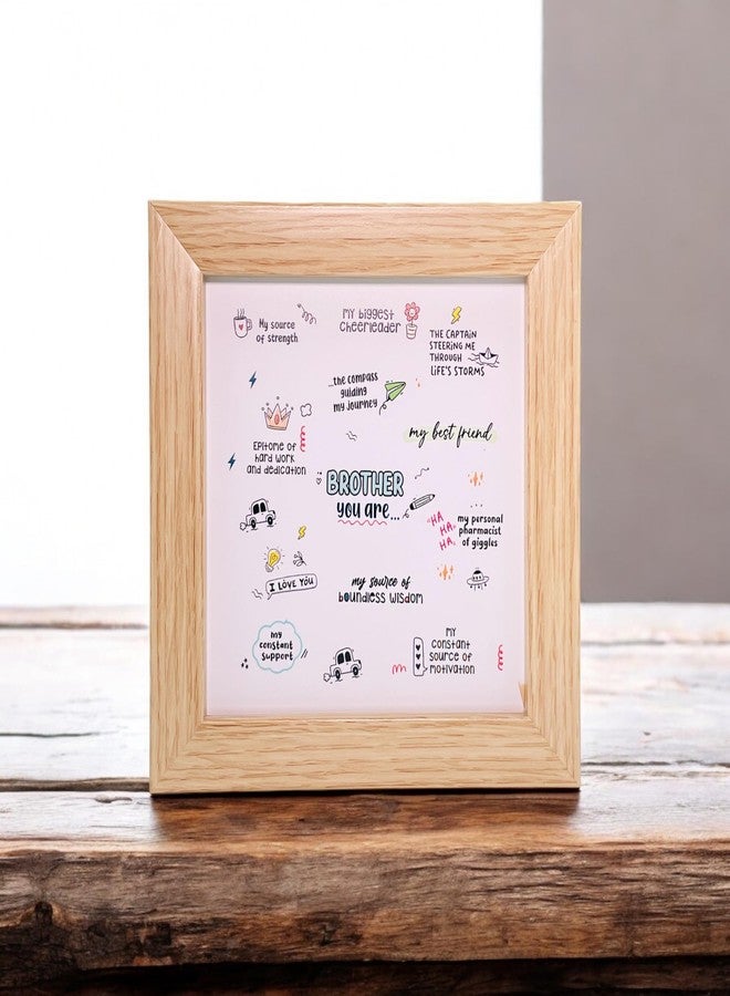 SINCE 7 STORE Rakhi Gift Hamper for Brother - Includes 3 Products: Heartfelt Messages Tabletop Frame, Greeting Card and Note for Sister - Perfect Rakhi Raksha Bandhan Gift from Sister in a Beautiful Box - Image 5